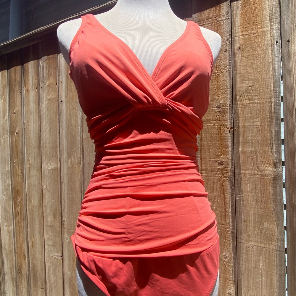 LAUREN by Ralph Lauren Womens Twist Swimsuit Sz 8